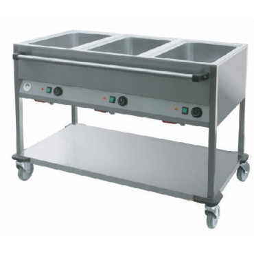 Bain-marie s/roulettes - 3...